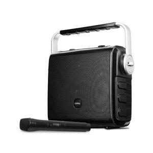 고출력 Hi-Fi 이동형 블루투스 앰프 스피커 충전식 무선마이크 야외 버스킹 AUX USB FM라디오 이동식 엠프