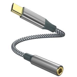 USB C to Aux 오디오 동글 케이블 코드 타입 - 3.5mm 암 헤드폰 잭 어댑터 아이폰 16 프로 맥스/16 15 맥스