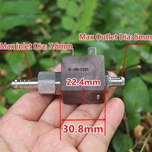 6W DC 12V 마이크로 전기 가스 공기 물 솔레노이드 밸브 양방향 스팀 스테인레스 스틸 고온