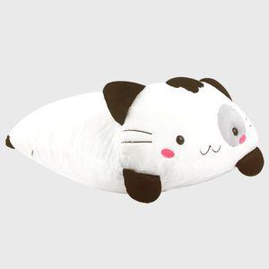 미네코 사각쿠션 특대 55cm 화이트 고양이 베게 네코 사각 쿠션 55 cm