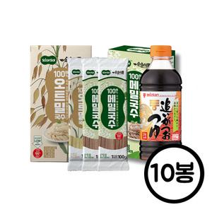 [순솔X미쯔칸] 순솔 100% 메밀국수 오트밀국수 X 미쯔칸 농축쯔유 500ml 소바 세트