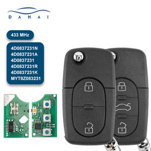 DAHAI 플립 원격 자동차 키 433MHZ ID48 칩 아우디호환부품 A3 A4 A6 A8 B5 TT RS4 ALLROAD QUATTRO 994 2004 4D 083723 4D