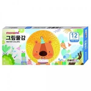 모니주 수채그림물감 12색 블루