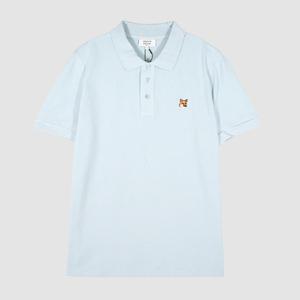 메종키츠네 25SS 폭스헤드 반팔 폴로티셔츠 시러스 블루 LM00208KJ7002 0072