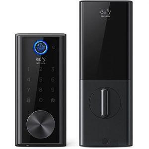 eufy 보안 E130 스마트 락 터치 지문 키리스 엔트리 도어락 블루투스 전자 데드볼트 터치스크린 키패드 IP6