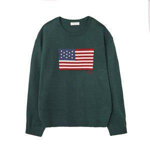 [리빌모아]남자 캐주얼 라운드 USA 성조기 데일리 라운드 니트 DS-KN-Q343
