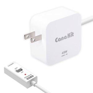 PISWITCH(켜짐/꺼짐 스위치)가 있는 라즈베리 파이 PD가 장치 CANAKIT USB-C 포함된 공급 전원 5용 45W
