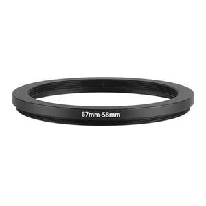 캐논 니콘 소니 호환용 DSLR 카메라 렌즈용 알루미늄 스텝 다운 필터 링, 67mm-58mm, 어댑터