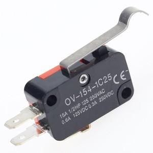 V-154-1C25 긴 핸들 롤러 스냅 액션 푸시 버튼  SPDT 순간 온 오프 마이크로 리미트 스위치  15A  250V  레