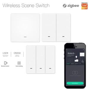 투야 스마트봇Tuya ZigBee 1 2 3 갱 자동화 9 장면 스위치 푸시 버튼 컨트롤러 스마트 라이프 App 장치 모