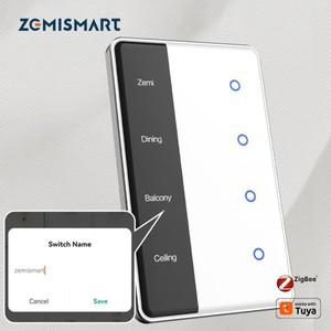 투야 스마트봇디스플레이 화면 터치 패널이 있는 Zigbee DIY 이름 스위치 US 조명 Tuya Smart App Alexa Go