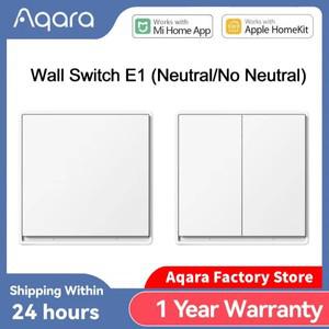 투야 스마트봇 Aqara 벽 스위치 E1 버전 Xiaomi Home APP 용 스마트 무선 키 Zigbee 3.0 전등 와이어중립