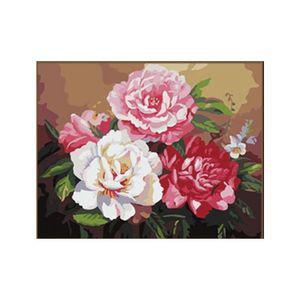 DIY 명화그리기 모란꽃 페인팅 40X50DIY 그리기 퍼즐 그림 사진액자 인테리어소품