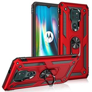모토로라 모토 g9에 대 한 갑옷 Shockproof 케이스 재생 G9play G 9 군사  보호 자석 자동차 홀더 반지 커