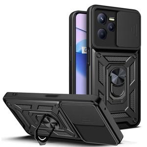 OPPO Realme C35 케이스 충격 방지 갑옷 전화 C 2022 RMX3511 6.5 마그네틱 홀더 링 백 커버