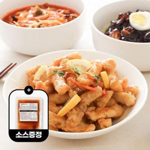 [미식배송]국내 돼지고기찹쌀가루 사용 찹쌀등심탕수육 500g(소스 )