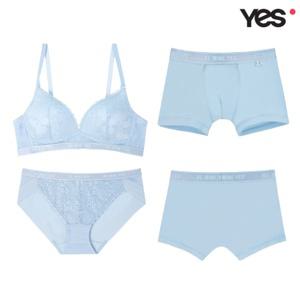 [매장정품] 예스 컴포트 레이스 노와이어 커플속옷SET YSWBZA13YSWPZA13YSMDZA13