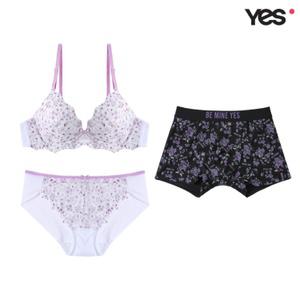 [매장정품] 예스 페전트 바이올렛 플라워 커플속옷SET2 YSWBZ313YSWPZ314YSMDZ313