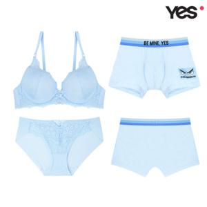 [매장정품] 예스 스카이블루 레이스 커플속옷SET2 YSWBZ805YSWPZ806YSMDZ805