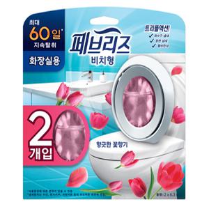페브리즈 비치형 화장실 냄새 제거 탈취제 방향제 향긋한 꽃향기향(2개입)