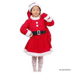 고급유아산타복원피스세트여아아이 복장 크리스마스용품 장식 어린이집 이벤트장