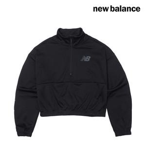 뉴발란스 플리스 반집업 티셔츠 (WT33187-BK)