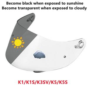 풀페이스헬멧AGV K5 K3SV K1 헬멧 안경 스크린 실드 프론트 유리 액세서리 부품 자동 색상 렌즈 용 포토 크