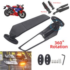 오토바이 바이크 보조 백미러 사이드 미러 혼다 CBR1000XX VFR1200XF 900RR 929RR 954RR 용 조정 가능한 회전