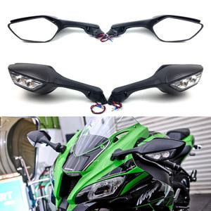 오토바이 바이크 보조 백미러 사이드 미러 가와사키 닌자 ZX10R ZX 10R 2011 2015 2014 LED 방향 지시등 모토