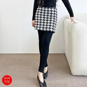 [셀러허브]뽀얌 밍크퍼엣지 블록 4부 치마 데일리 레깅스 (S31552967)