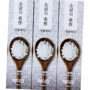 메디안 솔트에너지 치약 120g x 3개입 잇몸케어 메디안