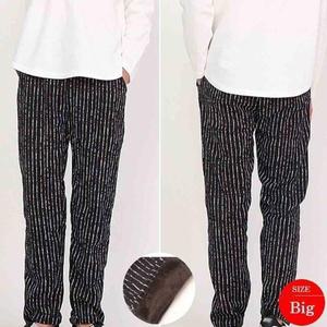 남성용 융털 기모바지 스트라이프 Big