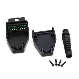 고품질 범용 OBD2 커넥터 쉘 키트, 16 핀 연결, 수 진단 DIY, 세트