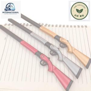 서바이벌 건 1Pcs 크리 에이 티브 펜 0.38mm 검정 Canetas 사무실 학생 선물 쓰기 장난감 총 모양 젤 편지