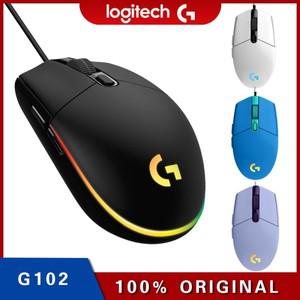 logitech 호환 G102 LIGHTSPEED 게임용 마우스 8000 DPI 유선 노트북 액세서리 드라이버 버전 없음 G 허브