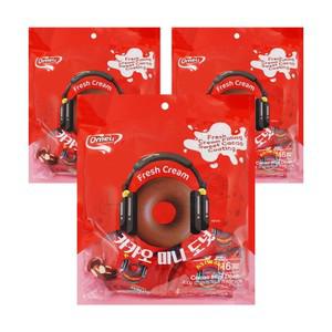 오멜리 카카오 미니 도넛 400g (25gx16개입) x3봉