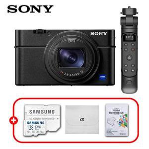 소니 정품 DSC-RX100M7 / RX100 VII 바디 / 아이리버 슈팅그립 패키지 4종세트 / 슈팅그립+128G+극세사융+액정보호필름/TJ