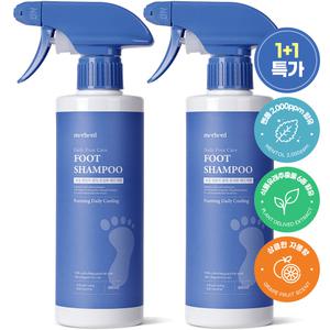 [원쁠원] 메르헨트 포밍 대용량 풋샴푸 400ml 레드자몽향 발냄새제거 발샴푸 풋케어 