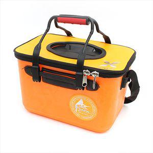 더블킬 자동문 크릴백 하드케이스 24L 오렌지물고기먹이박스 밑밥 보관통 보관 살림 백케이스 밥통 먹이