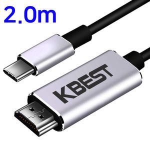 케이베스트 mi017 USB C타입 TO HDMI 케이블 2.0m모니터선 영상 영상블 HDMI블 모니터블 전송