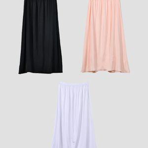 여성 인견소재 8부 롱속치마 3color 여자 스커트 인경