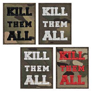 KILL THEM ALL 멀티카모 패치 야광밀리터리 서바이벌 군인 계급와펜 용품 와펜 수선와팬 옷패치