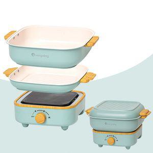 투인원 세라믹 쿡 전기냄비 1.5L 그릴 핫플레이트포트 라면 원룸 멀티쿠커 조리기 주전자