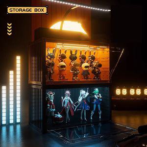 (싸더라) LED컨테이너BOX 피규어 장식장 진열장어 장난감 인형 보관함 쇼케이스 어케이스 어진열 아크릴 어
