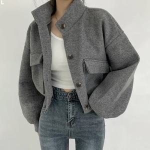 3컬러 여성 크롭 코트 LK-J041 가오리핏 봄아우터 가을아 짧은 숏코트 여자