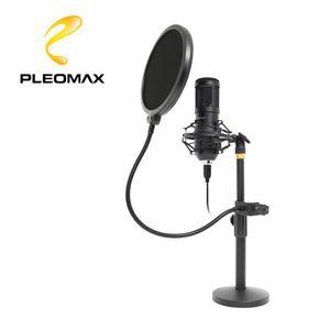 플레오맥스 PLM-Q70 USB 스탠드형 컨덴서 마이크로폰방송 장비 유선 콘서 녹음용 용마이크 홈레코딩 유튜브