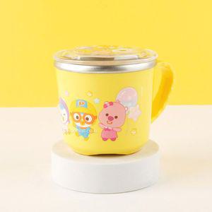 뽀로로 논슬립 뚜껑스텐컵(피크닉)유아식기 스텐 물컵 아동 양수 빨대 이유