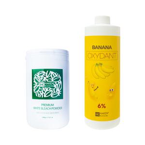 가인 하켄 탈색약 500g + 가인 하켄 바나나 산화제 6% 1000ml