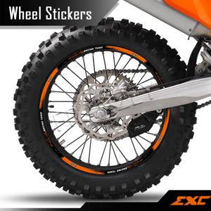 KTM EXC 125 200 250 300 350 400 450 500 525 530 EXC-F 반사 오토바이 액세서리 휠 스티커 림 데칼 스트라이프 테이프