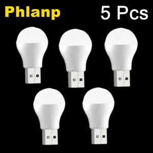 5pcs USB LED 독서 램프 미니 책 빛 캠핑 야간 조명 테이블 램프 보조베터리 PC 노트북 노트북 USB 야간 조명